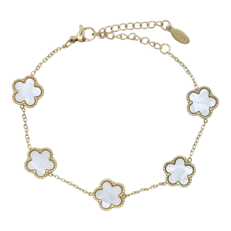 Armband Blume vergoldet