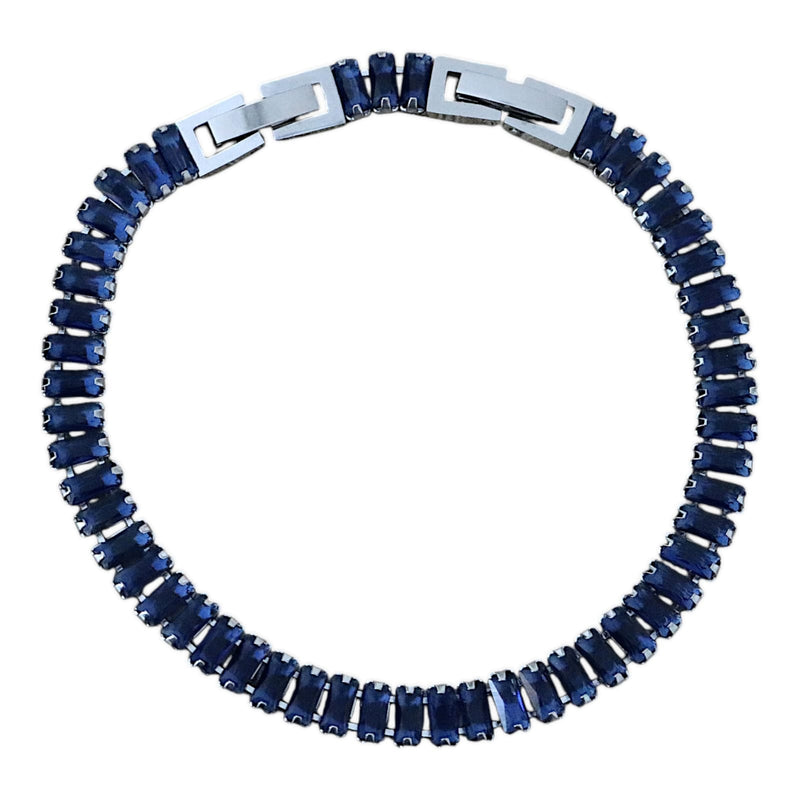 Armband mit Zirkonia blau