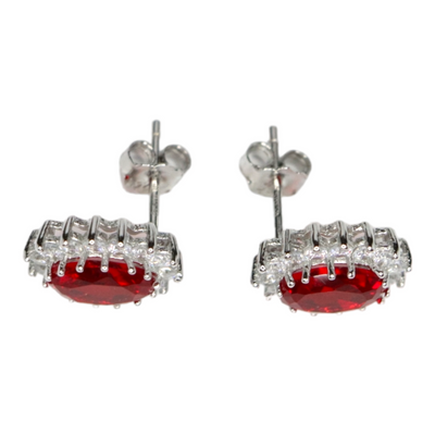 Princess Diana earrings red